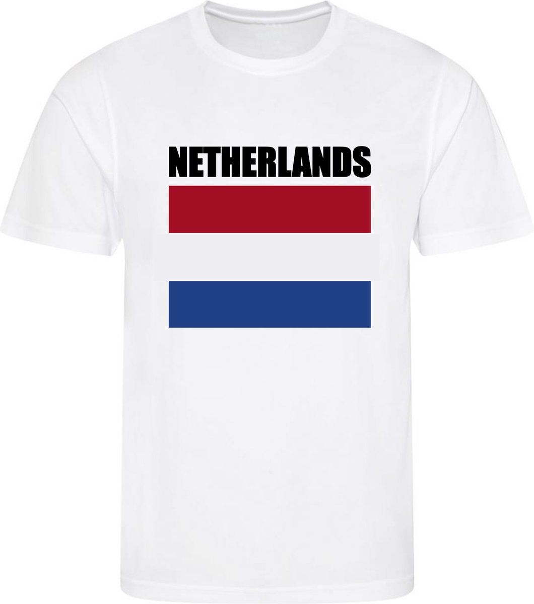 1060x1200-122 WK - Nederland - The Netherlands - T-shirt Wit - Voetbalshirt - Maat: M - Wereldkampioenschap voetbal 2022 - Afbeelding 1