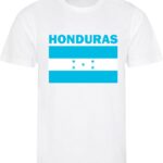 Honduras - T-shirt Wit - Voetbalshirt - Maat: 122/128 (S) - 7 - 8 jaar - Landen shirts