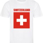 WK - Zwitserland - Switzerland - Schweiz - T-shirt Wit - Voetbalshirt - Maat: 146/152 (L) - 11-12 jaar - Landen shirts