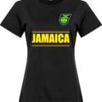 Jamaica Team Dames T-Shirt - Zwart - XL