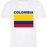 Colombia - T-shirt Wit - Voetbalshirt - Maat: L - Landen shirts