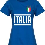 Italië Dames Team T-Shirt - Blauw - M