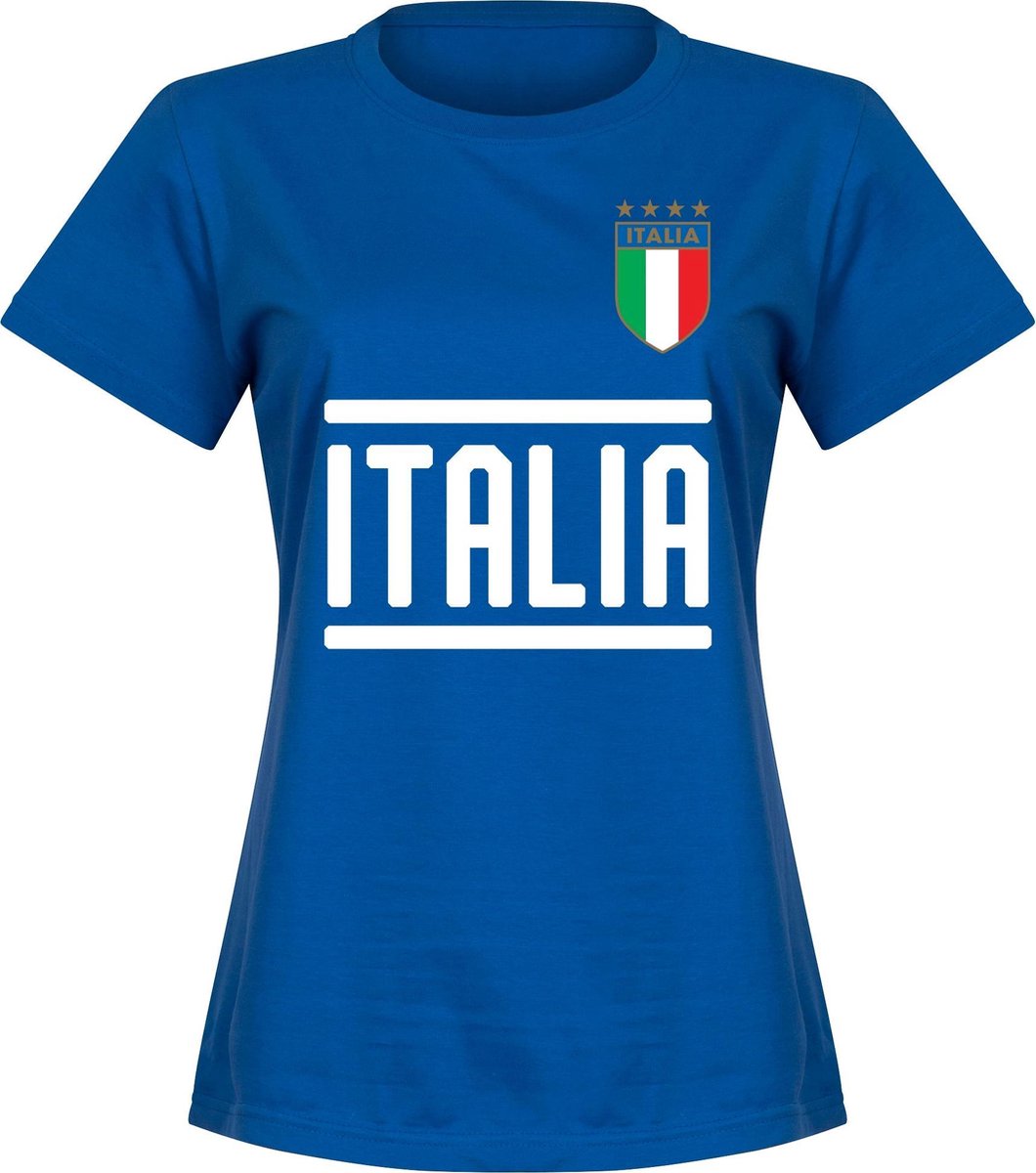 1060x1200-22 Italië Dames Team T-Shirt - Blauw - M - Afbeelding 1