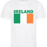Ierland - Ireland - T-shirt Wit - Voetbalshirt - Maat: 122/128 (S) - 7 - 8 jaar - Landen shirts