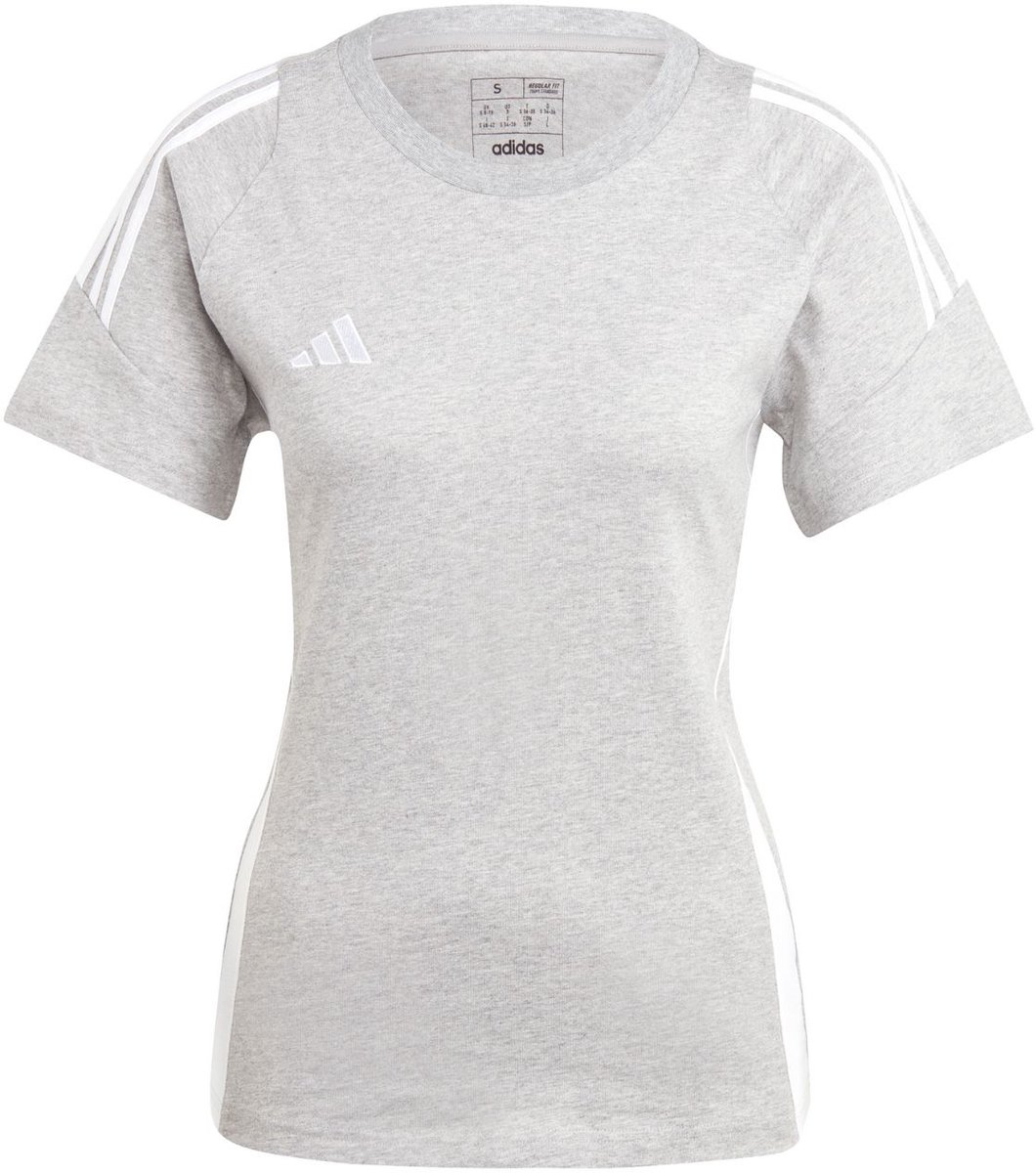 1060x1200-49 adidas T-shirt Dames Tiro 24 Sweat Tee Grijs - Maat XL - Afbeelding 1