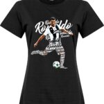 Ronaldo Script Dames T-Shirt - Zwart - L