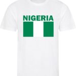 Nigeria - T-shirt Wit - Voetbalshirt - Maat: 122/128 (S) - 7 - 8 jaar - Landen shirts