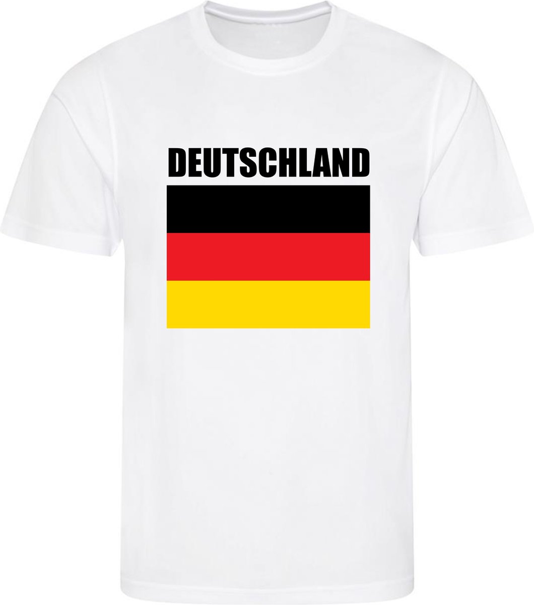 1060x1200-89 Duitsland - Deutschland - Germany - T-shirt Wit - Voetbalshirt - Maat: 146/152 (L) - 11-12 jaar - Landen shirts - Afbeelding 1