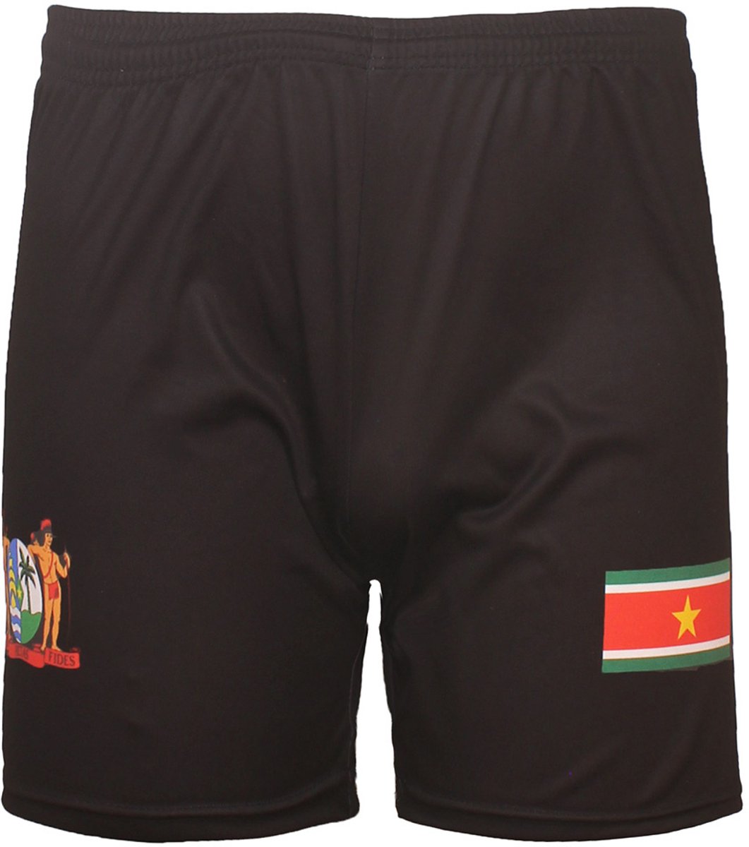 1061x1200-5 Suriname Sport Broekje Football Shorts Zwart - Origineel Design - M - Afbeelding 1