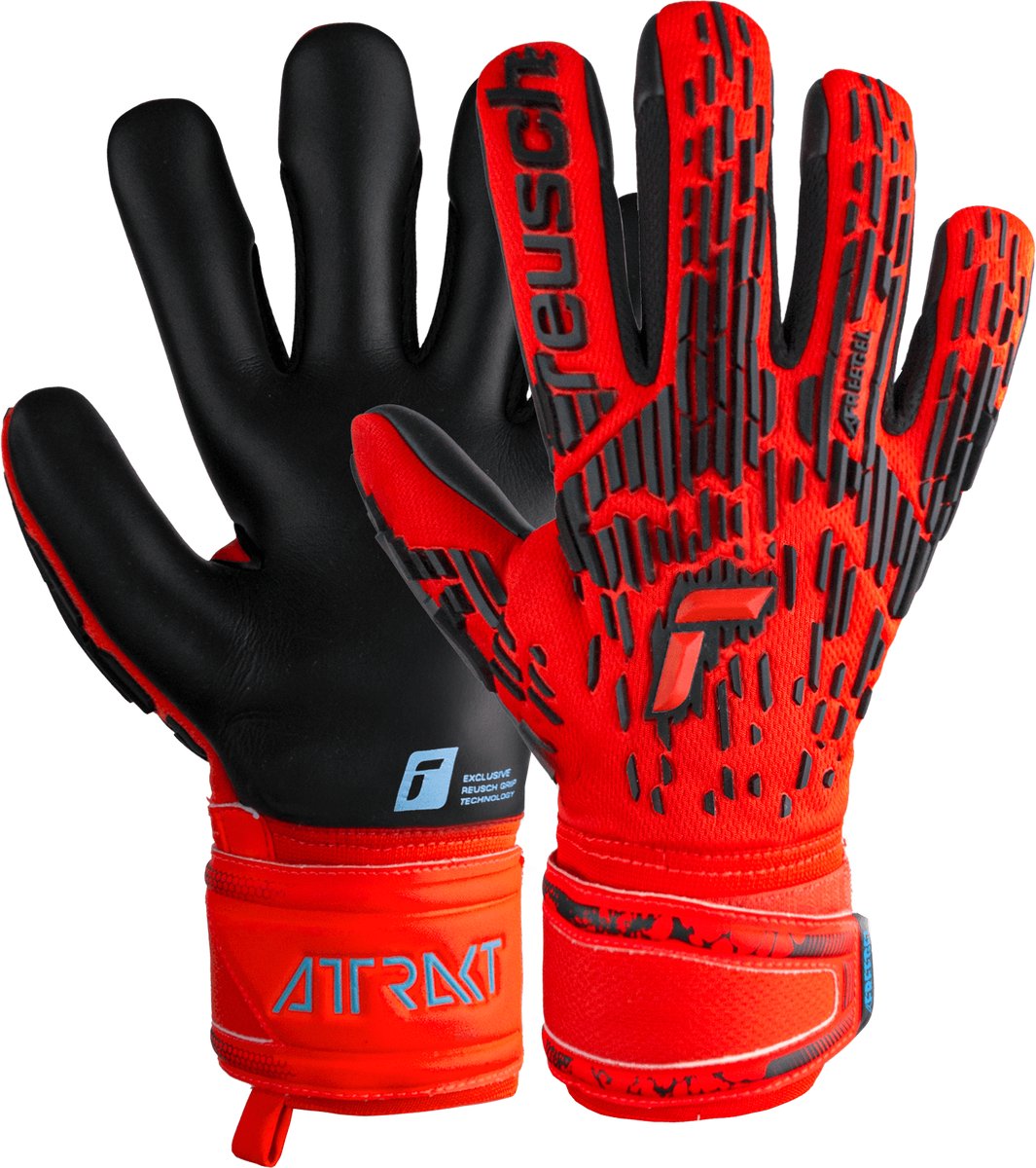1065x1200-8 Reusch Attrakt Freegel Silver Black Red Keepershandschoenen - Maat 8 - Afbeelding 1