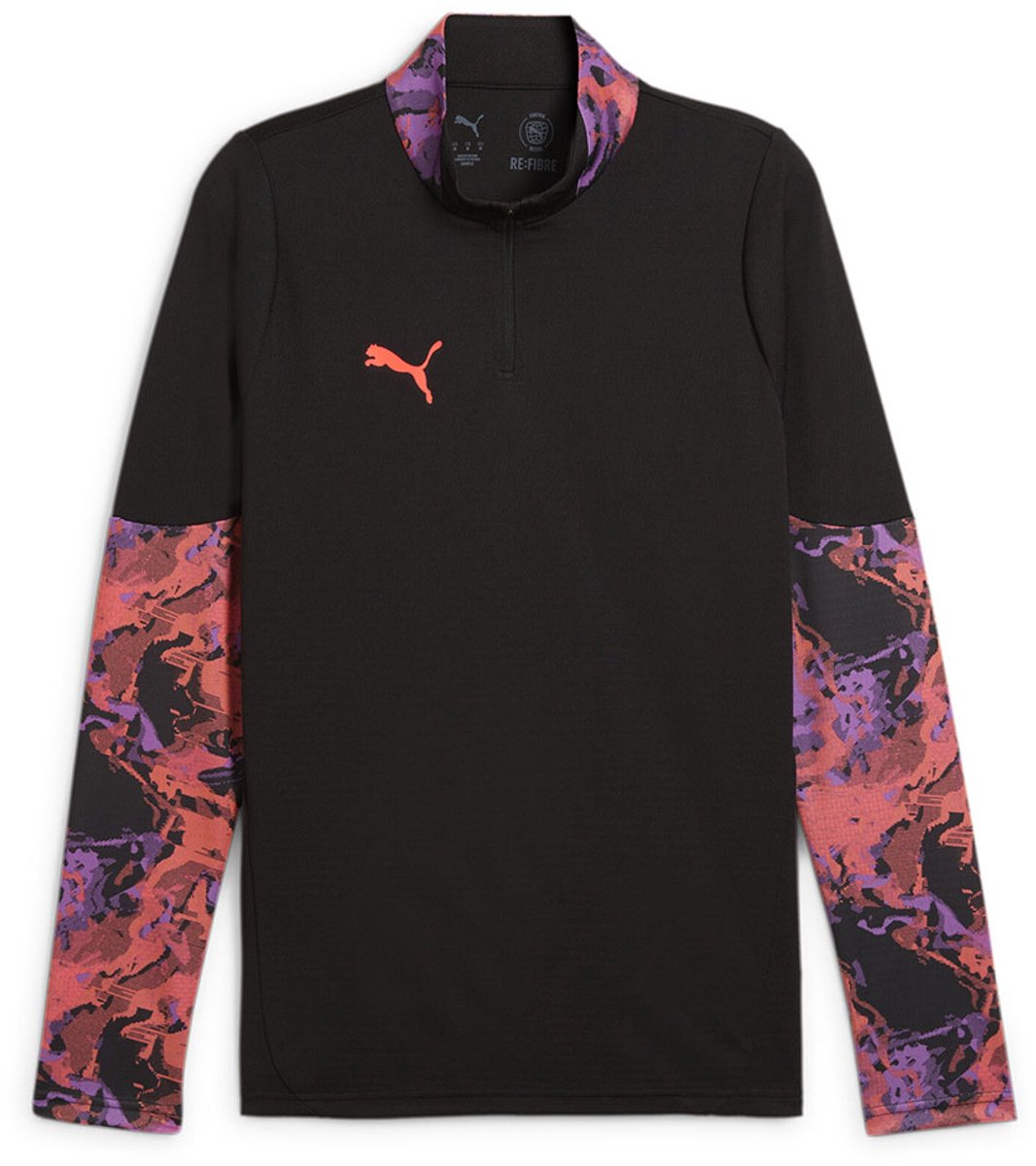 1066x1200-15 Puma Individualcup Sweatshirt Met Halve Rits Zwart S Man,Vrouw - Afbeelding 1