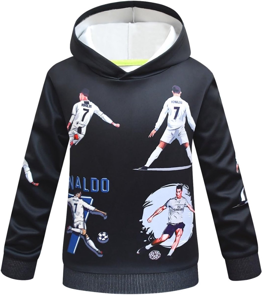 1067x1200-4 Hoodie voor Jongens met 3D Voetbalprint - Casual Sweater voor Fans - Afbeelding 1