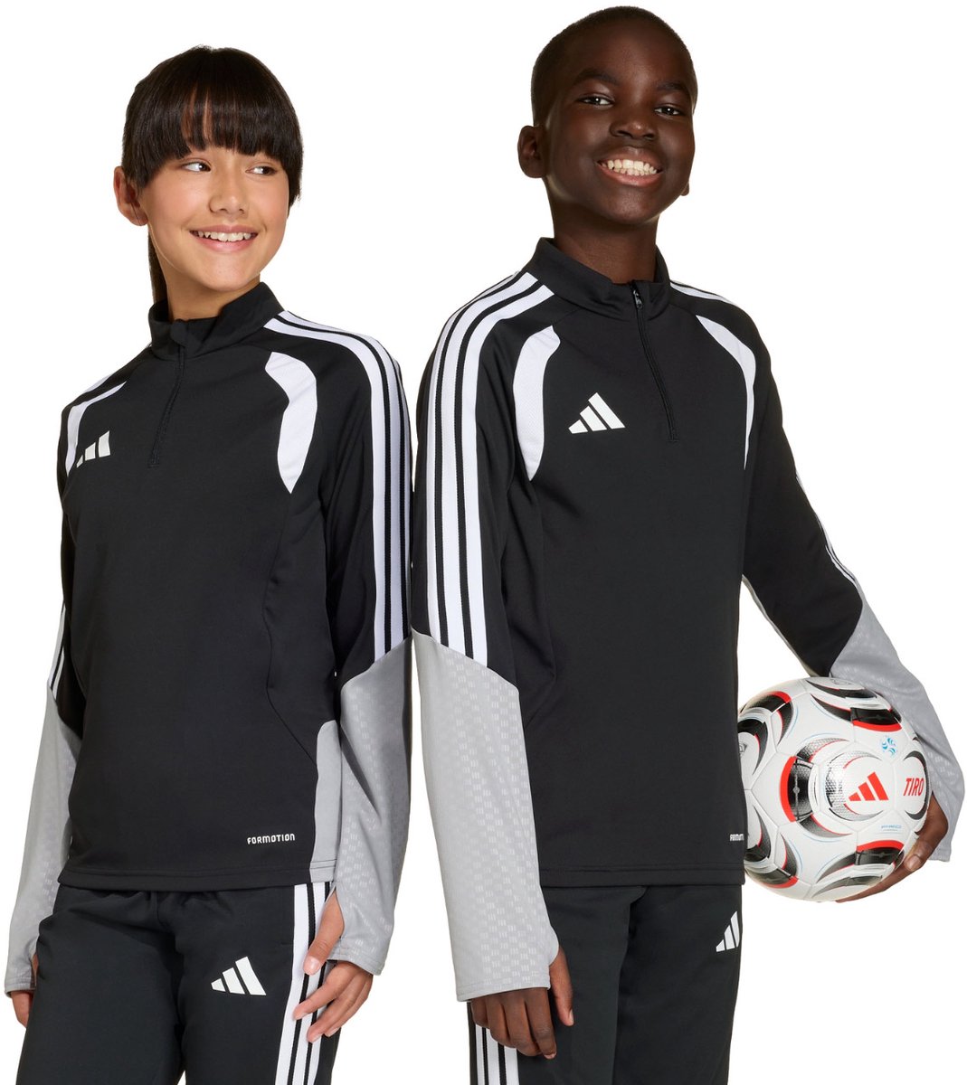 1069x1200-13 adidas Tiro 26 Competition Trainingstop Kinderen Zwart;Grijs - Maat 152cm - Afbeelding 1