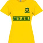 Zuid Afrika Team Dames T-Shirt - Geel - L