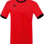 Erima Mantua Shirt Korte Mouw Heren - Rood / Zwart | Maat: S
