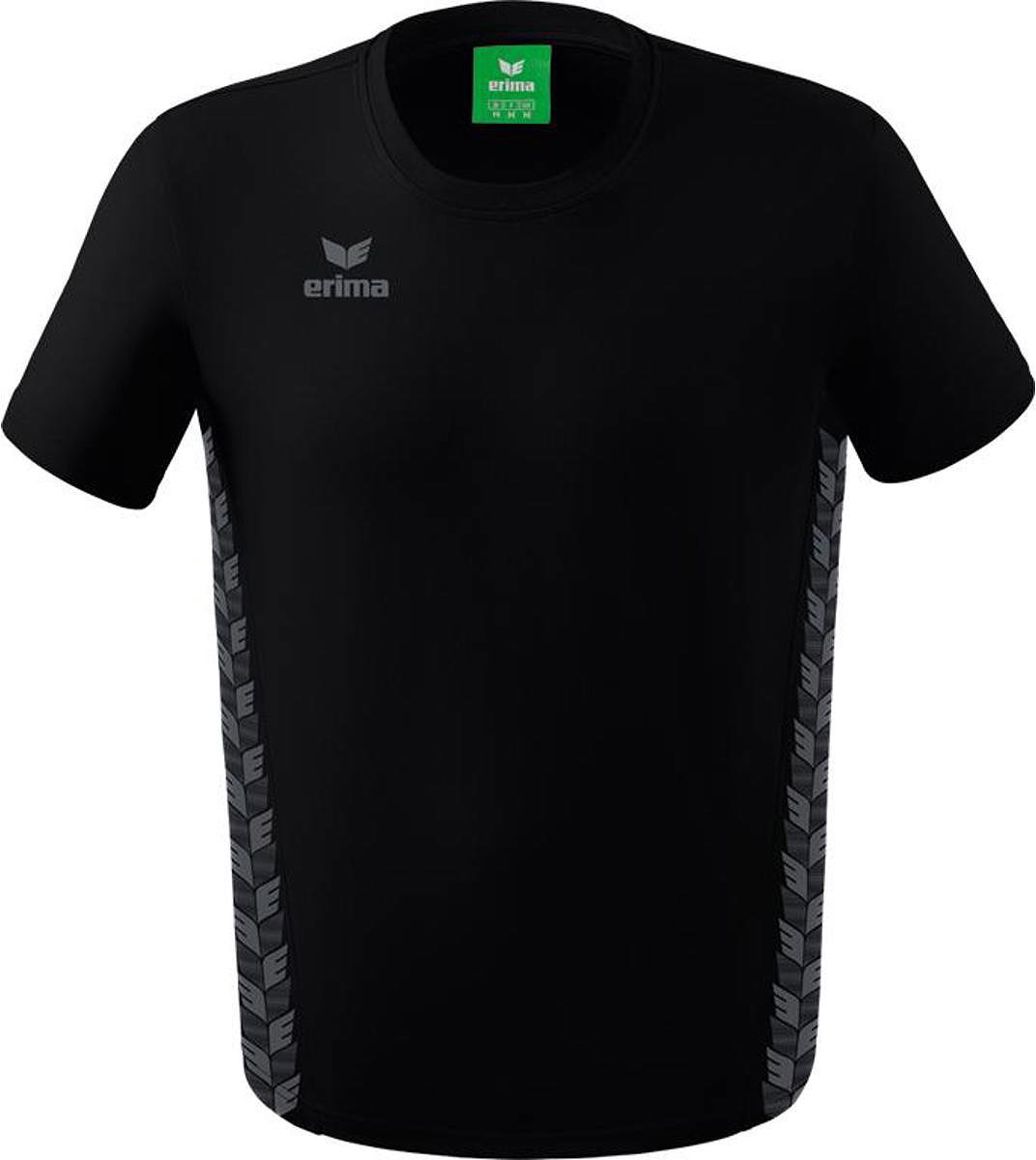1072x1200-4 Erima Essential Team T-Shirt Heren - Zwart / Slate Grey | Maat: 3XL - Afbeelding 1