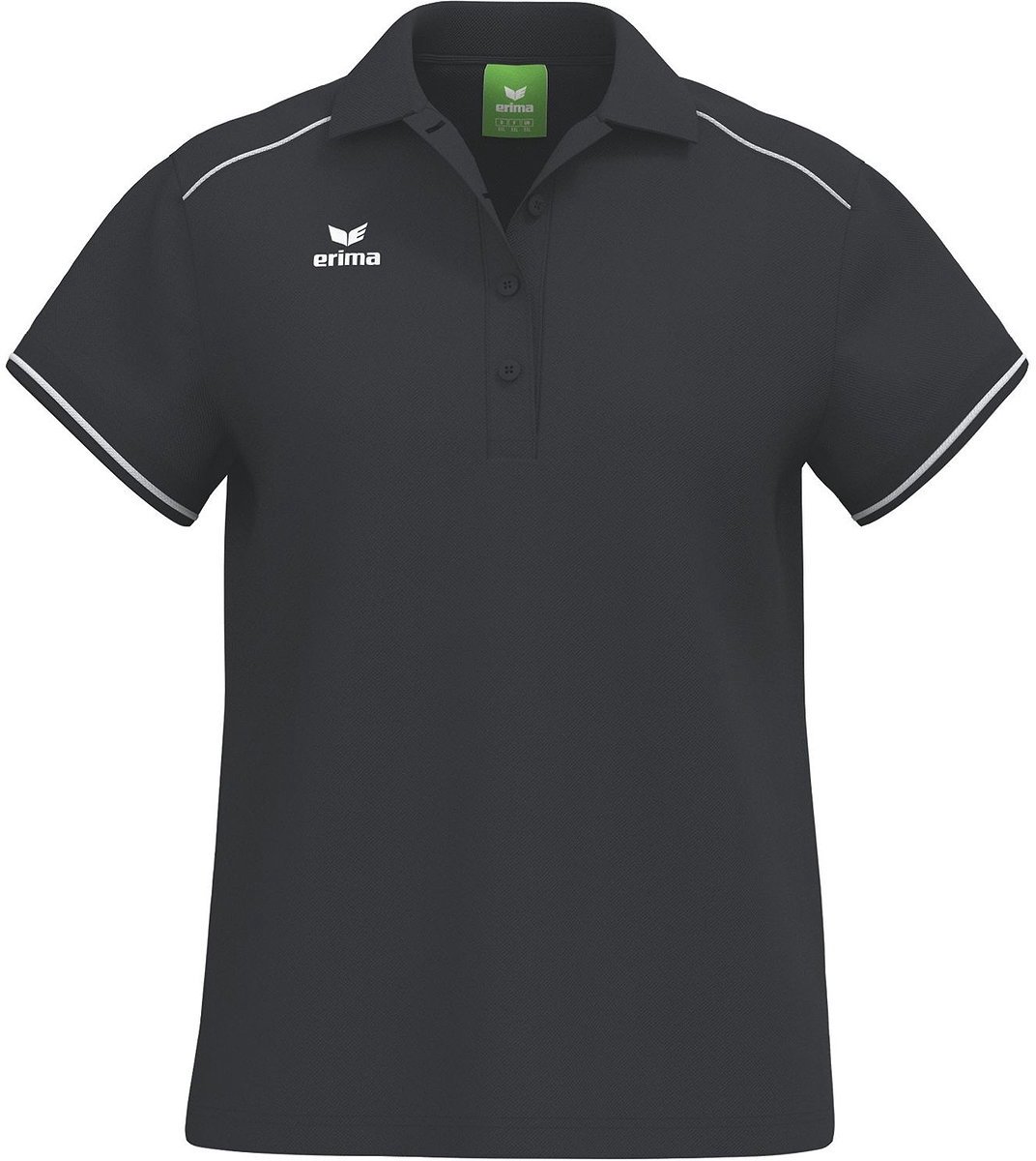 1072x1200-45 Erima Cmpt 3 Wings Polo Dames - Zwart / Wit | Maat: 40 - Afbeelding 1