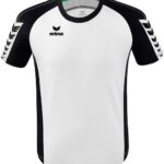 Erima Six Wings Shirt Korte Mouw Heren - Wit / Zwart | Maat: XXL