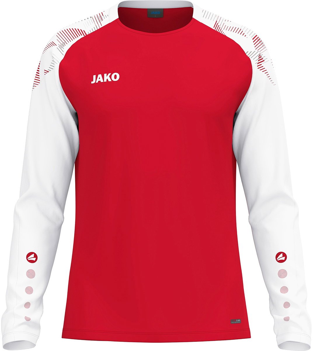 1072x1200-56 Jako Sonic Longsleeve Heren - Rood / Wit | Maat: 4XL - Afbeelding 1