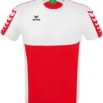 Erima Six Wings T-Shirt Heren - Rood / Wit | Maat: M
