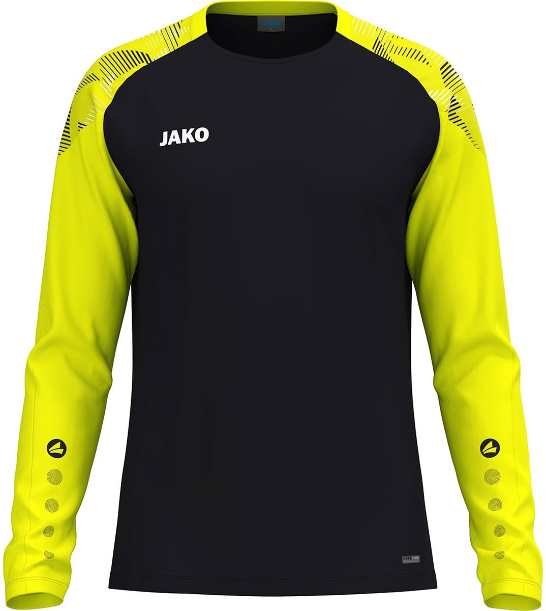 1074x1200-139 Jako Sonic Longsleeve Heren - Zwart / Fluogeel | Maat: 4XL - Afbeelding 1