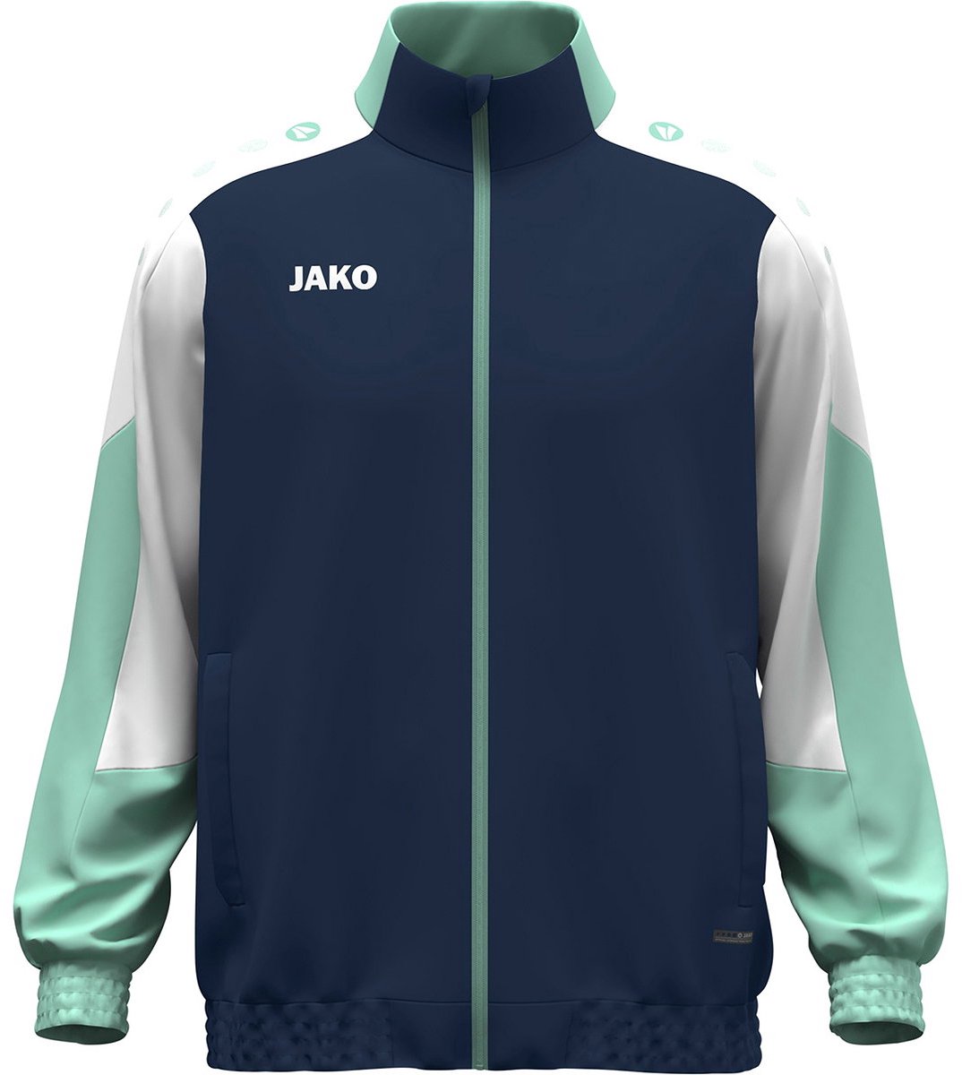 1074x1200-153 Jako Dynamic Presentatiejack - Marine / Wit / Munt | Maat: L - Afbeelding 1
