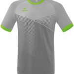 Erima Mantua Shirt Korte Mouw Heren - Silver Grey / Green Gecko | Maat: M
