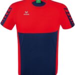 Erima Six Wings T-Shirt Kinderen - New Navy / Rood | Maat: 164