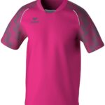 Erima Evo Star Shirt Korte Mouw Kinderen - Fluo Roze / Slate Grey | Maat: 128