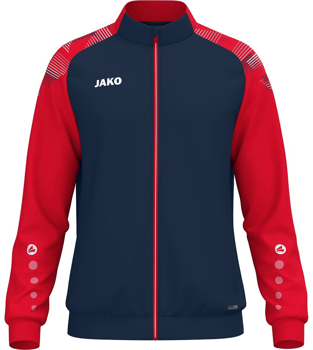 1074x1200-181 Jako Sonic Polyestervest Kinderen - Marine / Rood | Maat: 140 - Afbeelding 1
