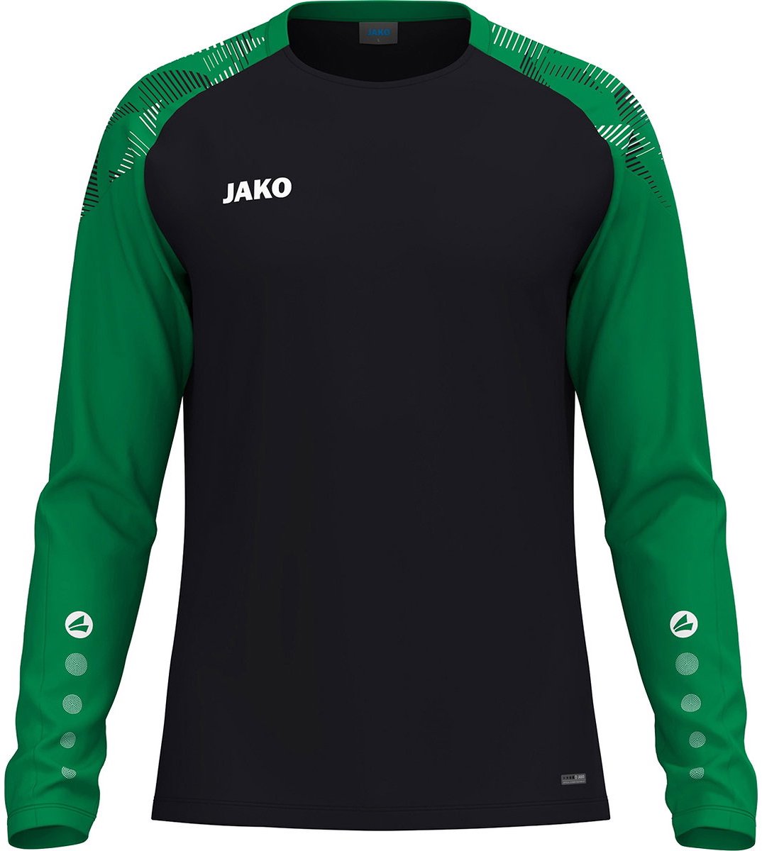 1074x1200-199 Jako Sonic Longsleeve Heren - Zwart / Groen | Maat: L - Afbeelding 1