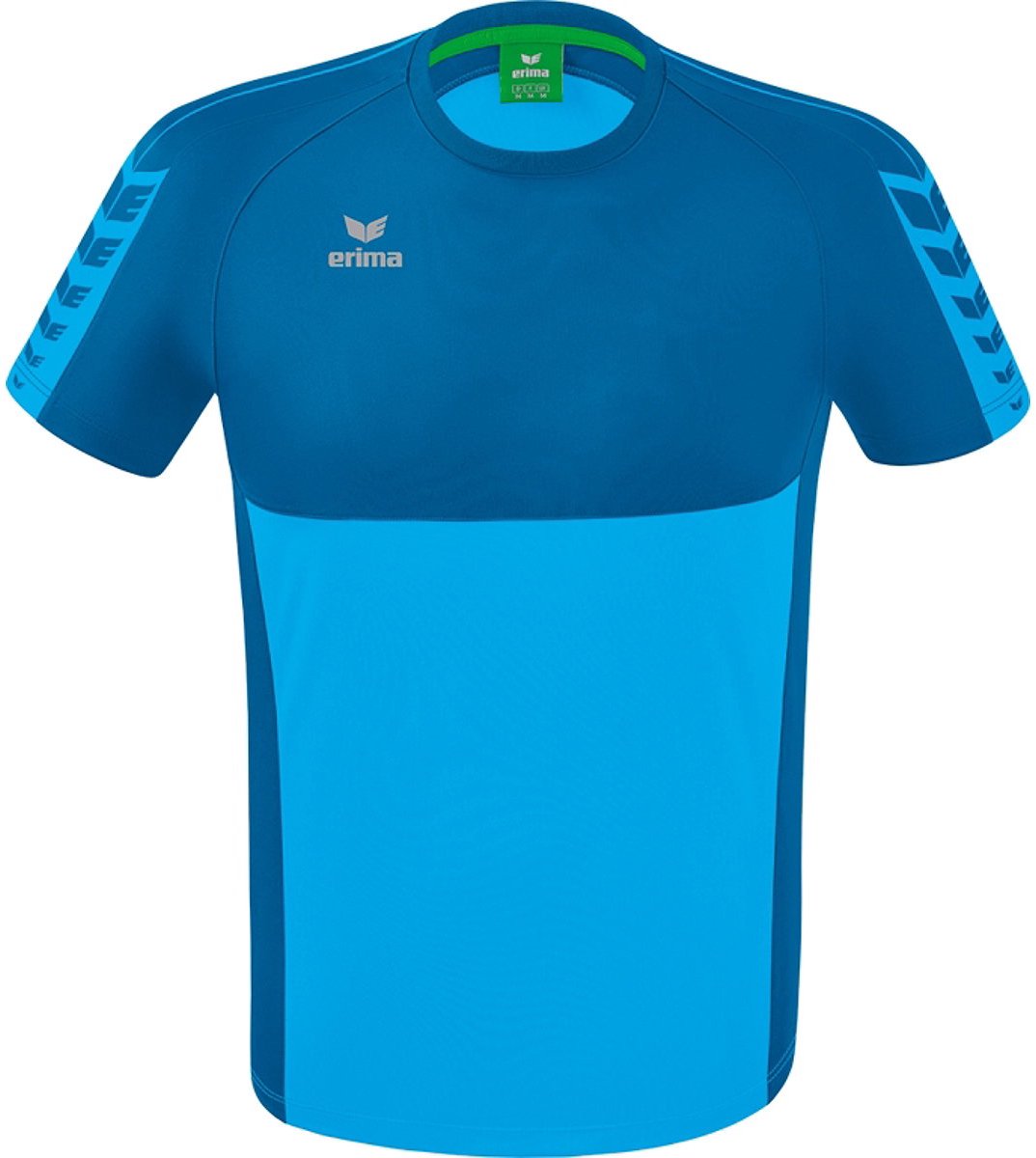 1074x1200-216 Erima Six Wings T-Shirt Kinderen - Curaçao | Maat: 116 - Afbeelding 1