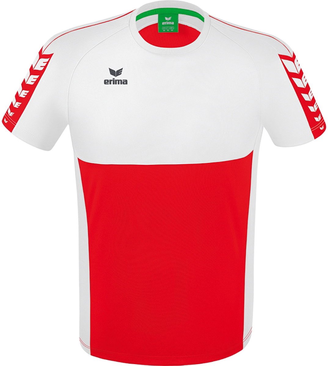 1074x1200-221 Erima Six Wings T-Shirt Kinderen - Rood / Wit | Maat: 128 - Afbeelding 1