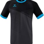 Erima Mantua Shirt Korte Mouw Heren - Zwart / Curaçao | Maat: XL