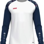 Jako Sonic Longsleeve Heren - Wit / Marine / Rood | Maat: L