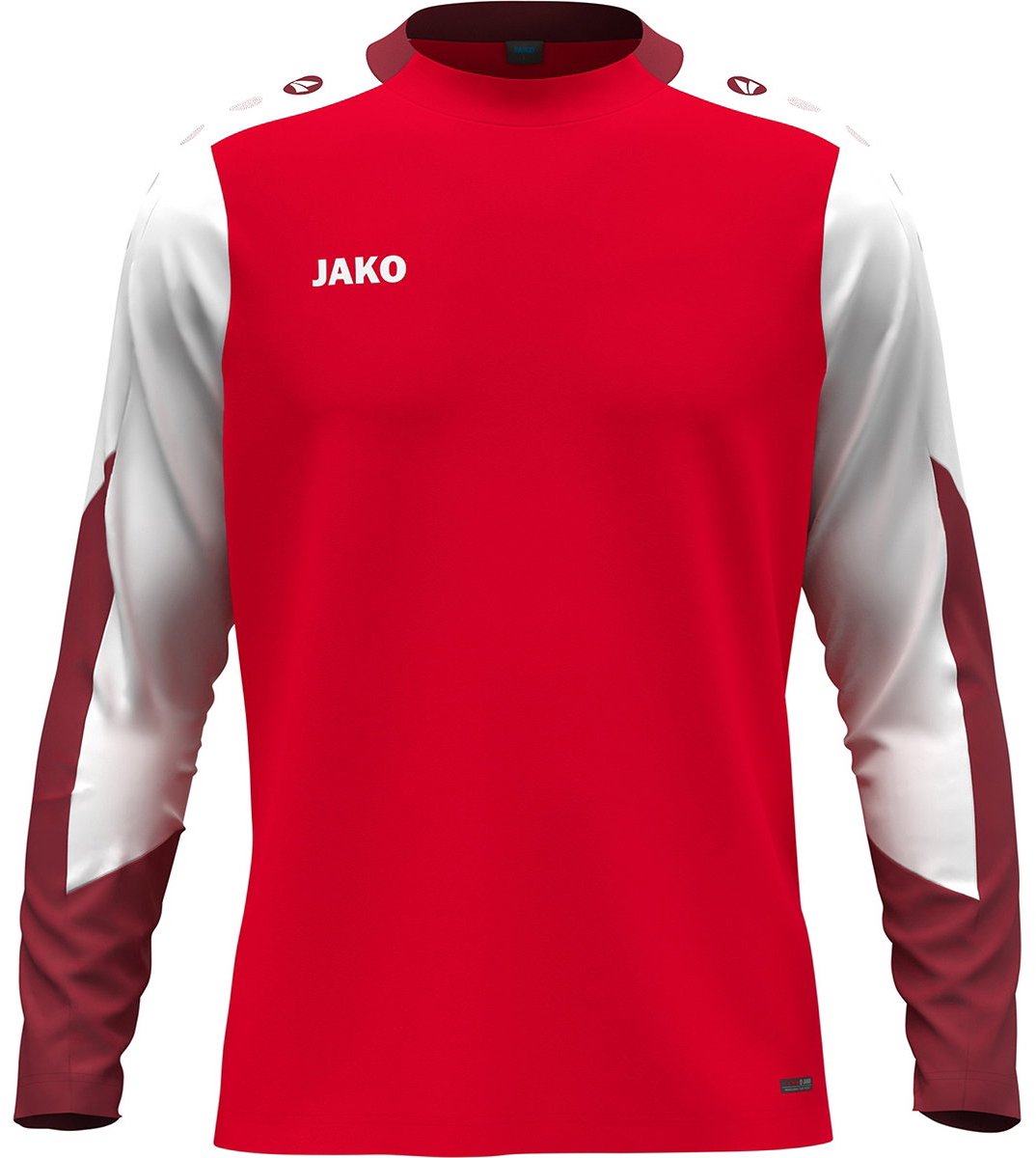1074x1200-51 Jako Dynamic Longsleeve Kinderen - Rood / Wit / Donkerrood | Maat: 128 - Afbeelding 1