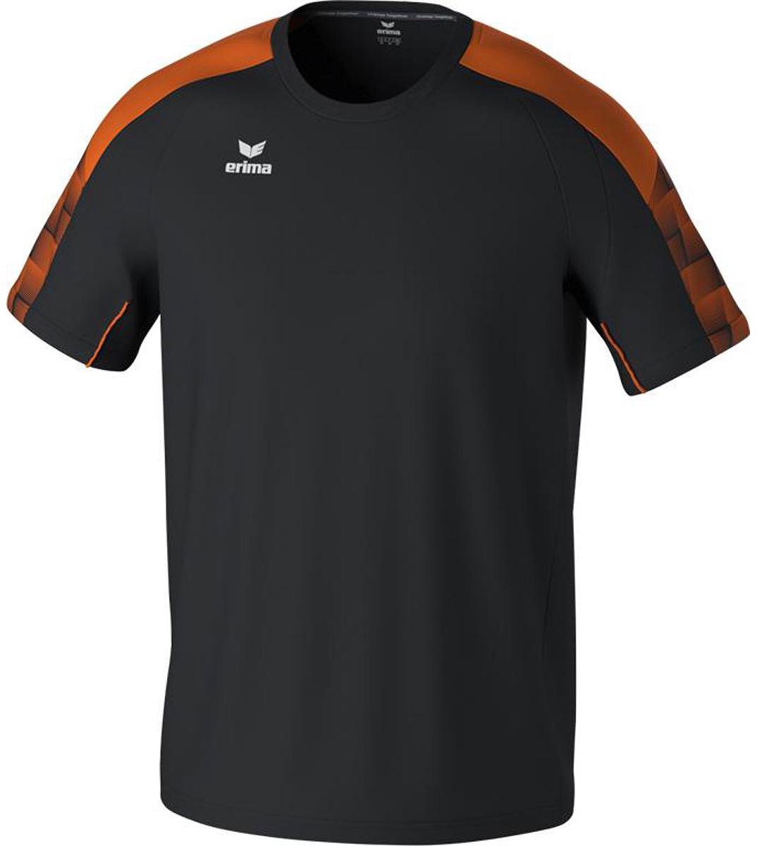 1074x1200-59 Erima Evo Star T-Shirt Heren - Zwart / Oranje | Maat: 3XL - Afbeelding 1