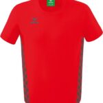 Erima Essential Team T-Shirt Heren - Rood / Slate Grey | Maat: L