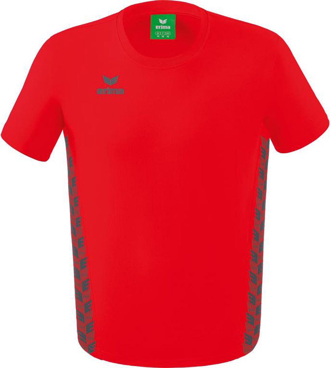 1074x1200-81 Erima Essential Team T-Shirt Heren - Rood / Slate Grey | Maat: L - Afbeelding 1