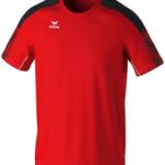 Erima Evo Star T-Shirt Kinderen - Rood / Zwart | Maat: 116