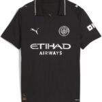 Puma Manchester City Fc 25/26 Replica Weg Korte Mouw T-shirt Junior Zwart 5-6 Years Jongens,Meisjes