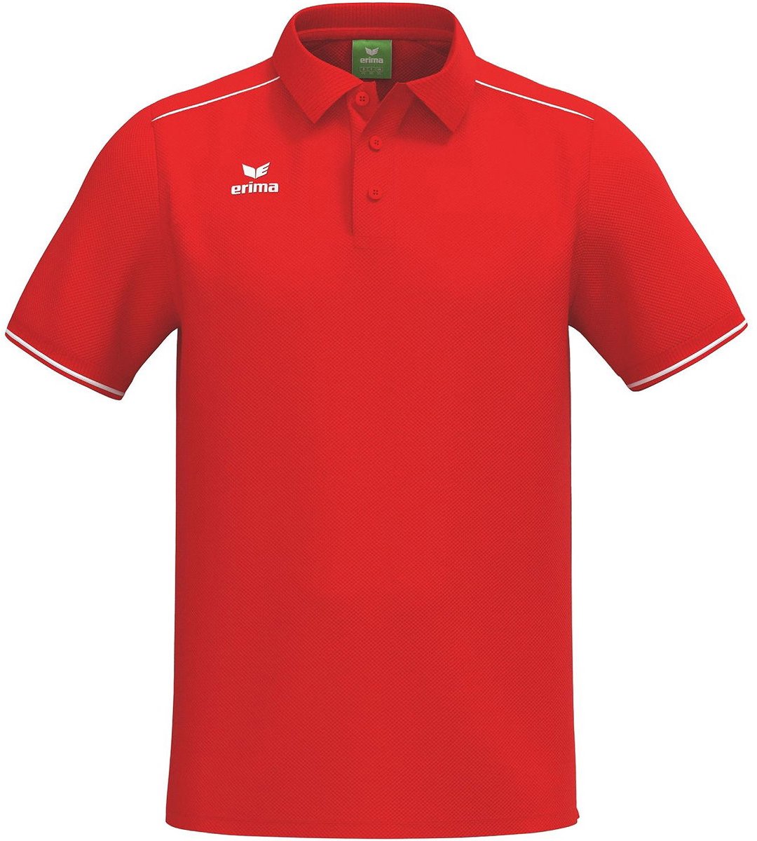 1080x1200-19 Erima Cmpt 3 Wings Polo Heren - Rood / Wit | Maat: S - Afbeelding 1