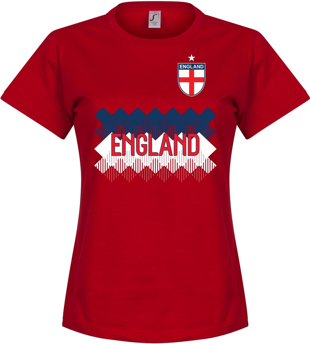 1084x1200-2 Engeland Dames Team T-Shirt - Rood - M - Afbeelding 1