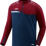 Jako Competition 2.0 Ziptop Kinderen - Marine / Donkerrood | Maat: 164