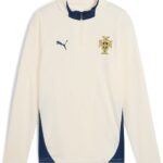 Puma Ffp Portugal 2025 Training Junior Half-zip Sweatshirt Beige 5-6 Years Jongens,Meisjes