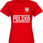 Polen Dames Team T-Shirt - Rood - XXL