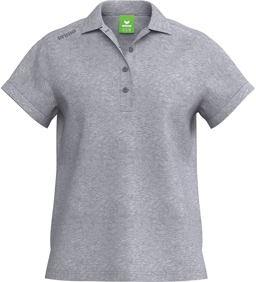 1086x1200-24 Erima Ts Polo Dames - Grey Melange | Maat: 34 - Afbeelding 1