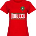 Marokko Dames Team T-Shirt - Rood - L