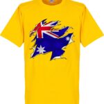 Australië Ripped Flag T-Shirt - Geel - Kinderen - 104