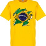 Brazilië Ripped Flag T-Shirt - XL